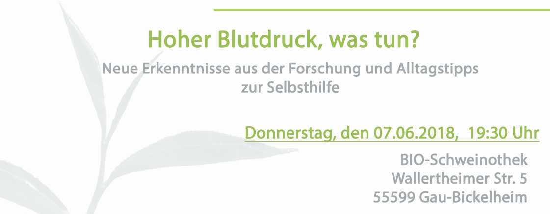 Vortragsabend: Hoher Blutdruck, was tun?